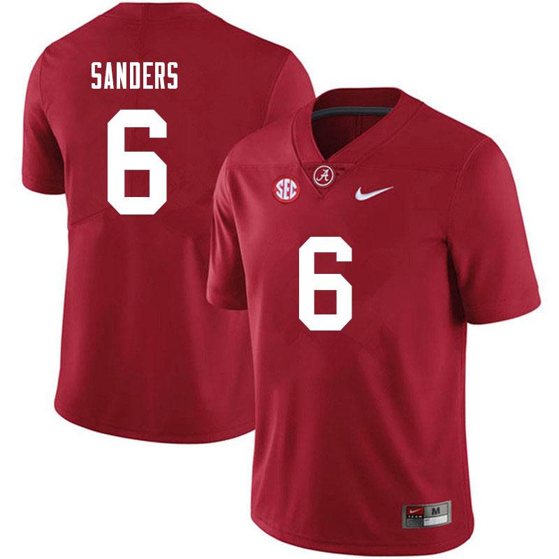 Alabama Crimson Tide Men's Trey Sanders #6 Crimson NCAA Nike Authentic Stitched 2021 College Football Jersey JV16K66RB